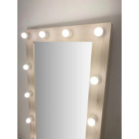 Гримерное зеркало с подсветкой на подставке 180х80 Сосна Рустик