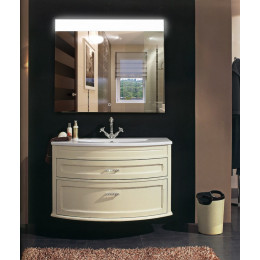 Зеркало в ванную с LED подсветкой Аврора размер 80х80 см